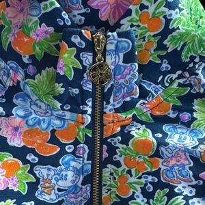 Disney Blue Floral Zip-Up Top